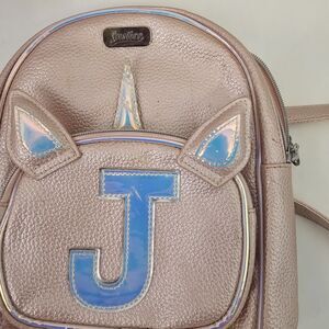 Justice Mini Backpack Unicorn Plastic Pink Clear Purse Kids Letter J 10x8 S0122